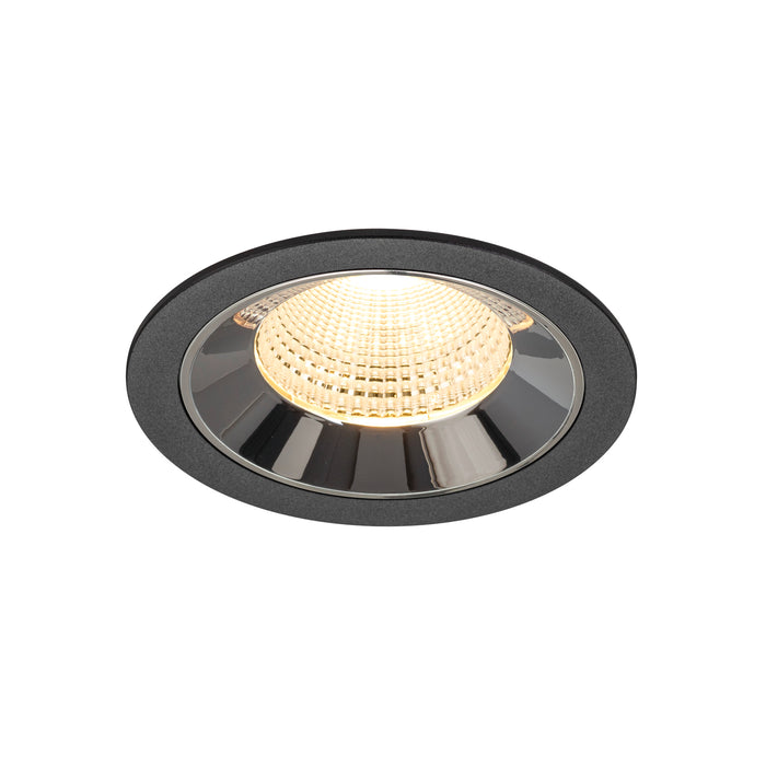 NUMINOS L, black/chrome recessed ceiling light 3000 K 55°