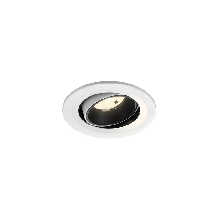 NUMINOS MOVE S, white/black recessed ceiling light 4000 K 20°