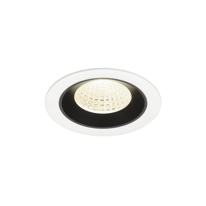 NUMINOS M, white/black recessed ceiling light 4000 K 55°