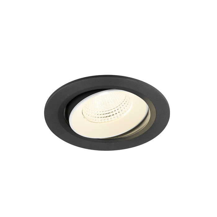 NUMINOS MOVE L, Recessed ceiling light, 4000 K, 55°, IP20, round, black / white