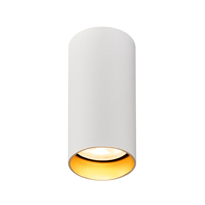 KAMI, ceiling-mounted light, round, 1x max. 10W, GU10, matt white/gold