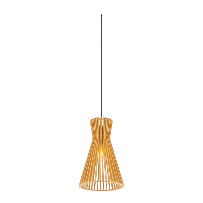 WUD, pendant light, E27, conical, open cable end, 1 x max. 60W, black