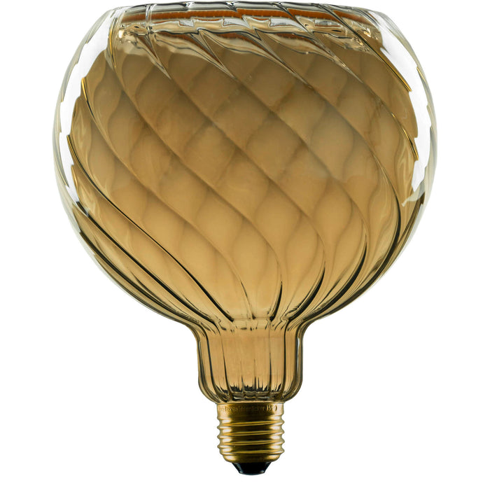 LED Floating Globe 150 twisted, LED bulb, smokey grey, E27, PHASE, 6W, 1900K