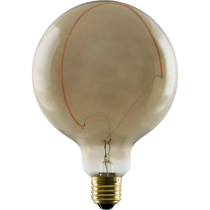 LED Illusion Globe 125 Crescent slanting, LED bulb, smokey, E27, PHASE, 6W, 1900K