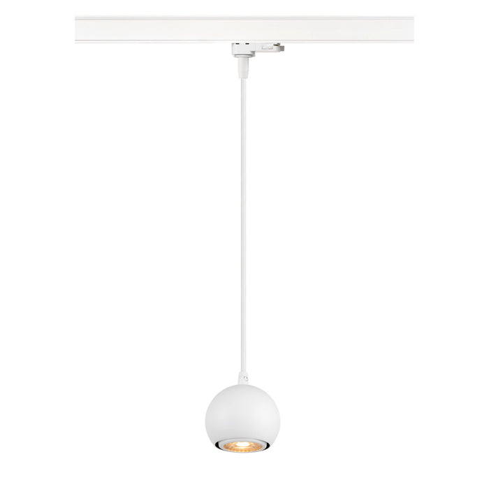 LIGHT EYE 90, 3~ pendant light, GU10, pendant length 150cm, 1x max. 6W, matt white