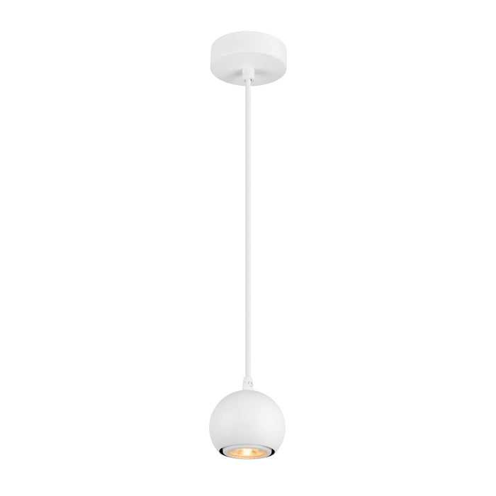 LIGHT EYE 90, pendant light, GU10, pendant length 150cm, 1x max. 6W, matt white