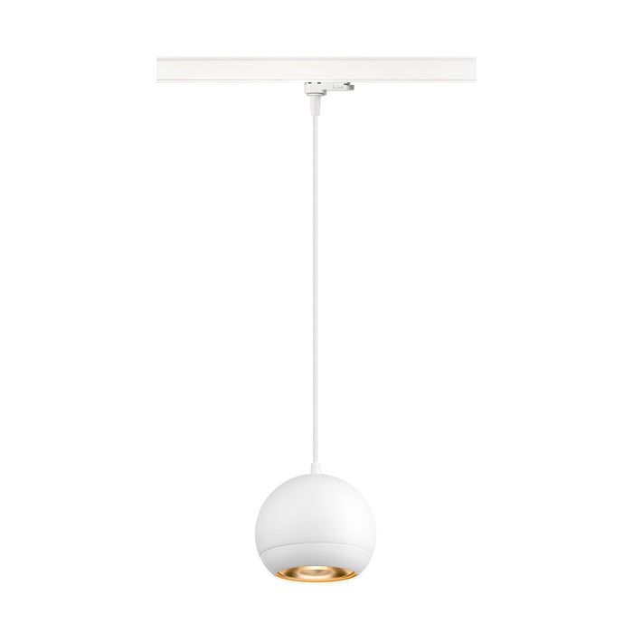 LIGHT EYE 150, 3~ pendant light, GU10, pendant length 150cm, 1x max. 13W, matt white