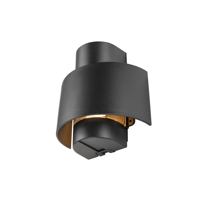 PHOTONI CYL, wall-mounted light, cylindrical, 1x max. 13W, E27, black