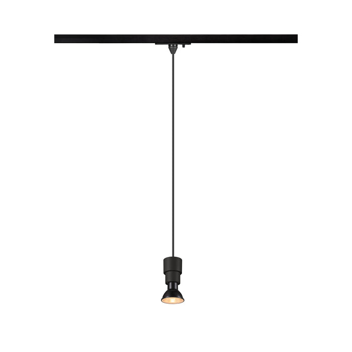 PURI 2.0 Basic, 1~ pendant light, GU10, pendant length 200 cm, 1x max. 6W, black