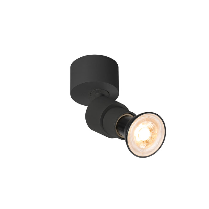 PURI 2.0 Basic, wall and ceiling-mounted light, round, 1x max. 6W, GU10, black