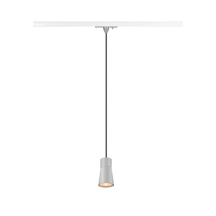 PURI 2.0 Cone, 1~ pendant light, GU10, pendant length 200cm, 1x max. 6W, grey