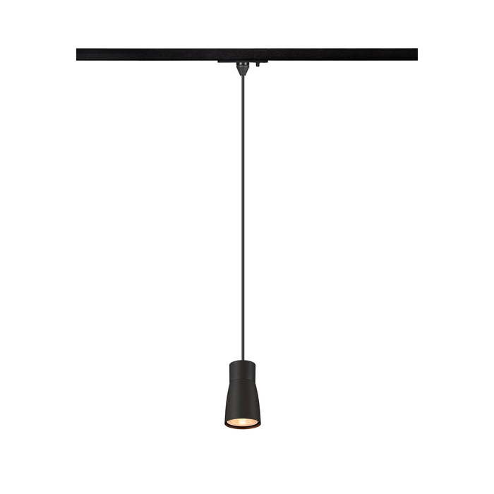 PURI 2.0 Dome, 1~ pendant light, GU10, pendant length 200 cm, 1x max. 6W, black