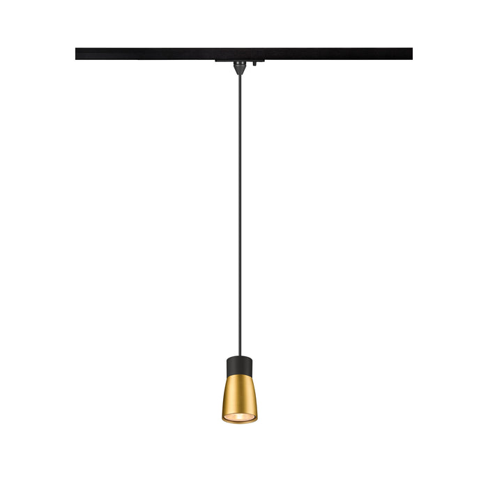 PURI 2.0 Dome, 1~ pendant light, GU10, pendant length 200 cm, 1x max. 6W, black / gold