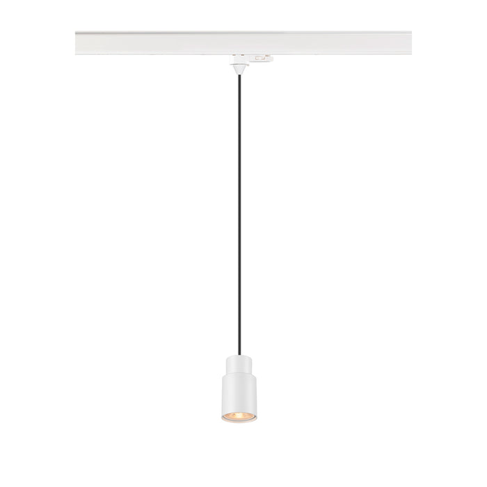 PURI 2.0 Tube, 3~ pendant light, GU10, pendant length 200 cm, 1x max. 6W, white