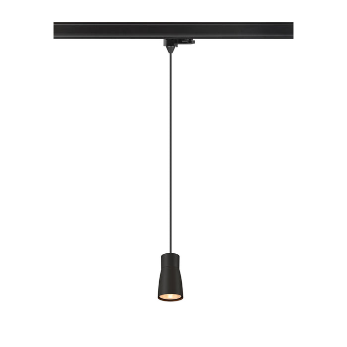 PURI 2.0 Dome, 3~ pendant light, GU10, pendant length 200 cm, 1x max. 6W, black