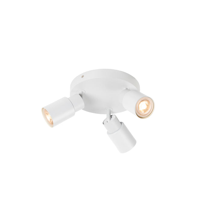 PURI 2.0 Tube, wall and ceiling-mounted light, round, 3 x max. 6W GU10, white