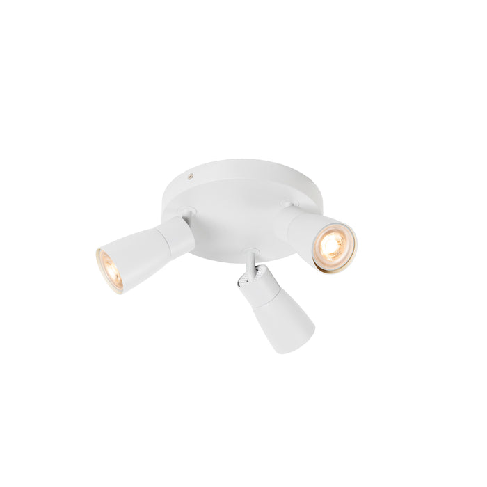 PURI 2.0 Dome, wall and ceiling-mounted light, round, 3 x max. 6W GU10, white