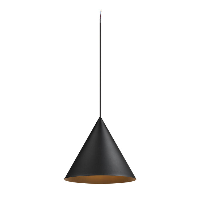 MAGICO 38, pendant light, E27, pendant length 180cm, 1x max. 10W, matt black