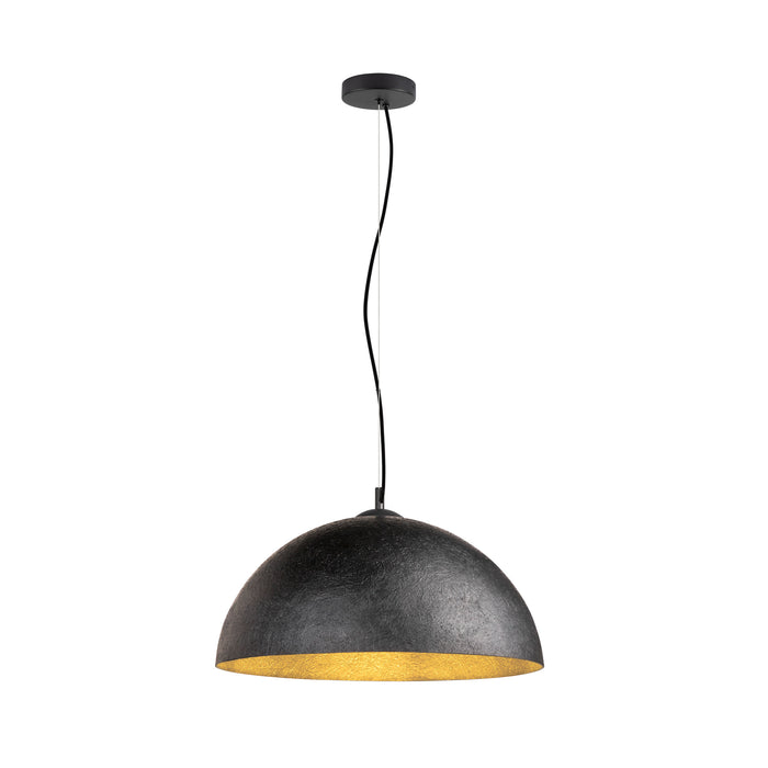 FORCHINI 50, pendant light, E27, pendant length 150cm, 1x max. 40W, matt black / matt gold