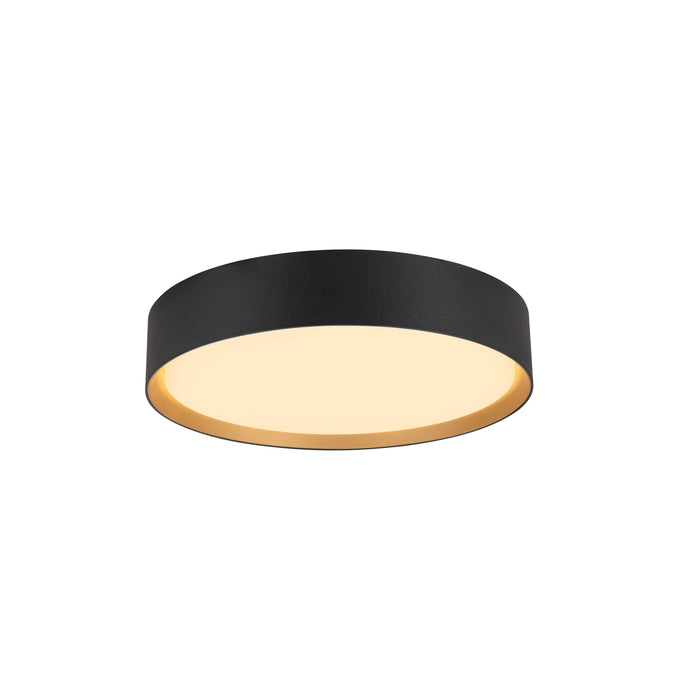 DECONA, wall and ceiling-mounted light, round, 2700/3000K, 18W, PHASE, black / gold