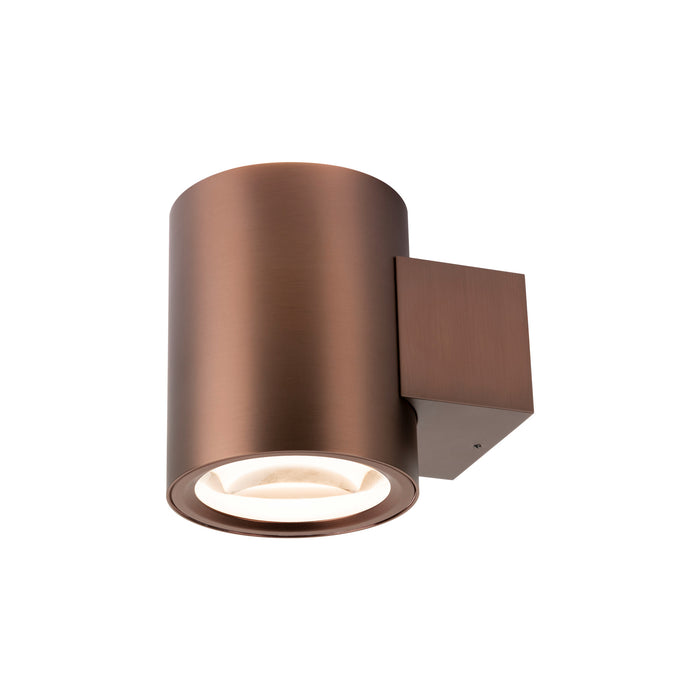 OCULUS, wall-mounted light, round, 2000-3000K, 15W, dim-to-warm, PHASE, 100°, dark copper