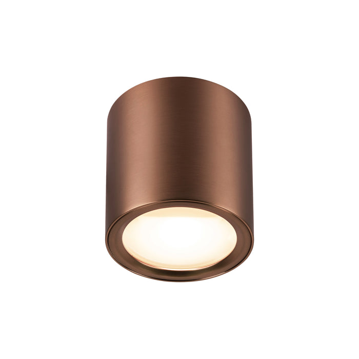 OCULUS, surface-mounted ceiling light, round, 2000-3000K, 11W, dim-to-warm, PHASE, 100°, dark copper