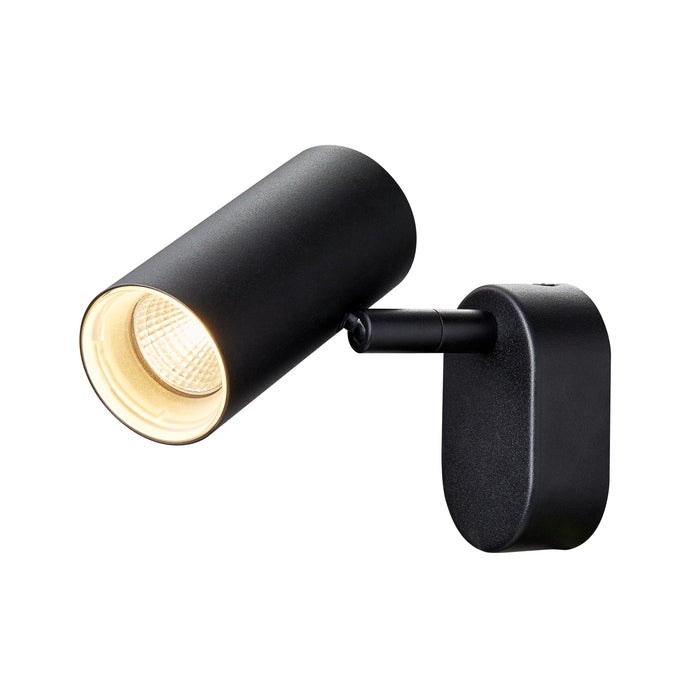 NOBLO, wall and ceiling-mounted light, single, round, 2000-3000K, 8W, dim-to-warm, PHASE, 36°, black