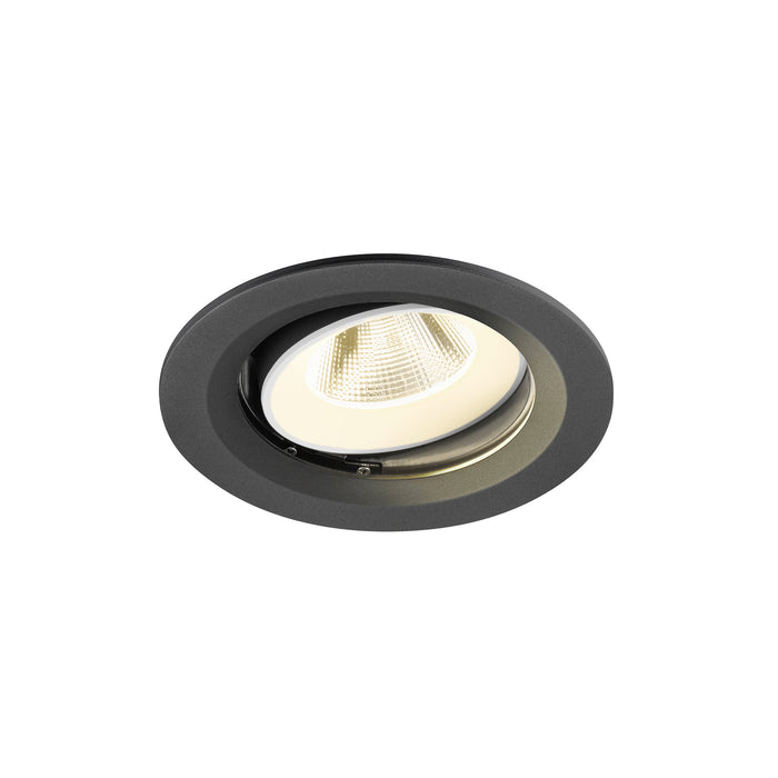 NUMINOS MOVE M, Recessed ceiling light, 4000 K, 20°, IP20, round, black / white