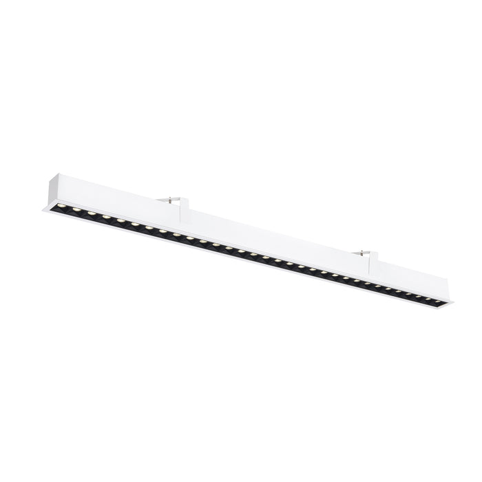 GLENOS PRO, Recessed ceiling light, 1.2m, DALI, UGR19, 4000K, 75°, IP20, white / black