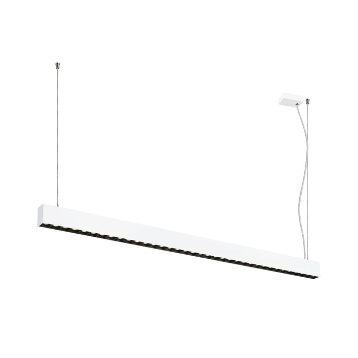 GLENOS PRO, pendant light, 1.5m, DALI, UGR16, pendant length 210 cm, 4000K, 75°, white / black