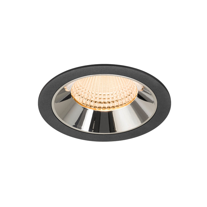 NUMINOS XL, black/chrome recessed ceiling light 2700 K 55°
