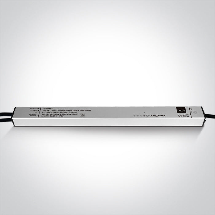 DALI & PUSH TO DIM DIMMABLE DRIVER 24V DC 15-150W IP67 230V