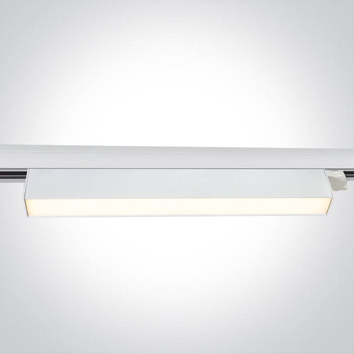 WHITE 36W CCTV LINEAR TRACK LIGHT 230V IP20