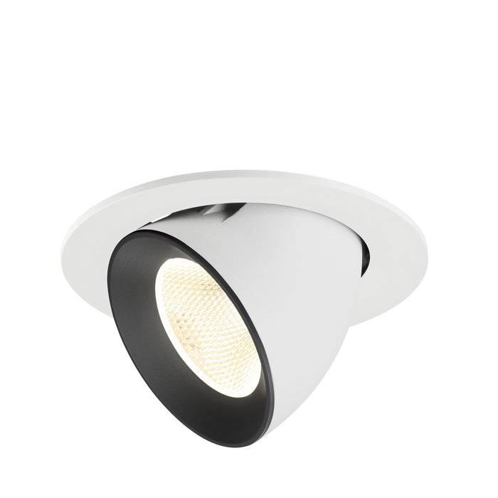 NUMINOS GIMBLE L, white/black recessed ceiling light 4000 K 20°
