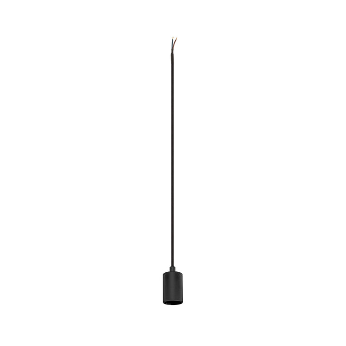 FITU PD, E27, ribbed, pendant light, pendant length 500 cm, open cable end, 1 x max. 15W, black