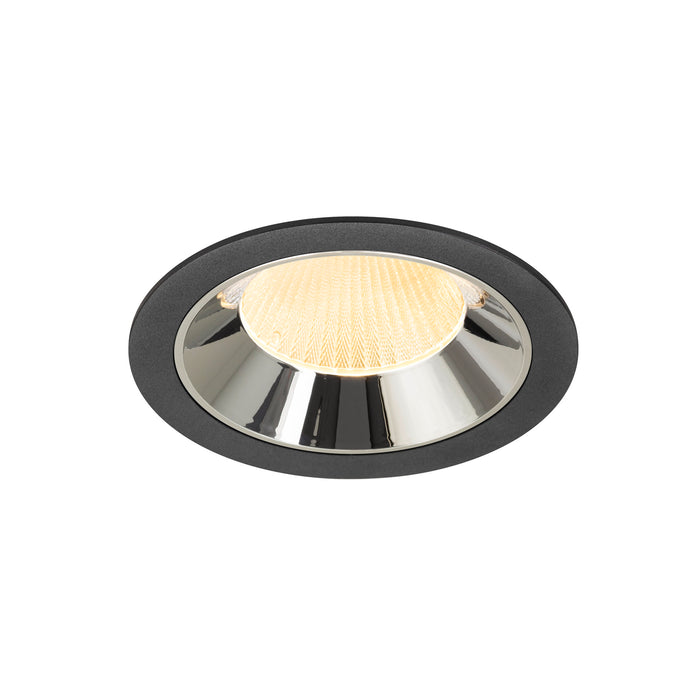 NUMINOS XL, black/chrome recessed ceiling light 3000 K 20°