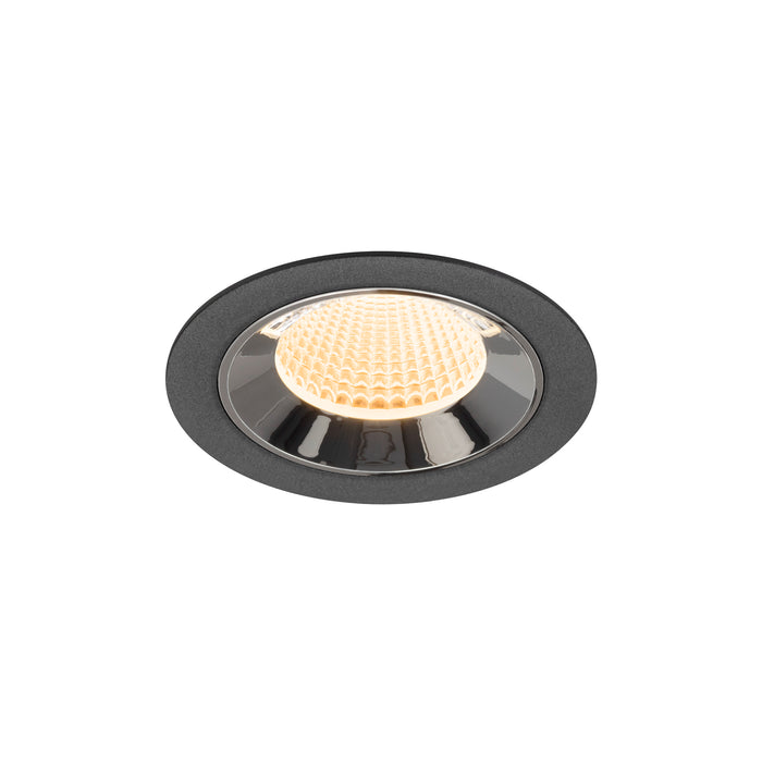 NUMINOS M, black/chrome recessed ceiling light 2700 K 40°