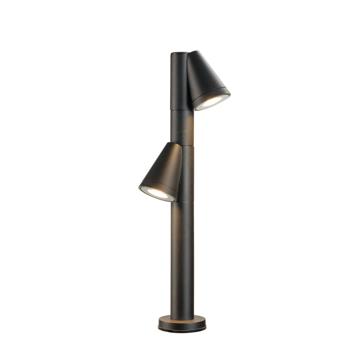T-TUBE 70 POLE, outdoor free-standing light, GU10, double, IP65, max. 10 W, black