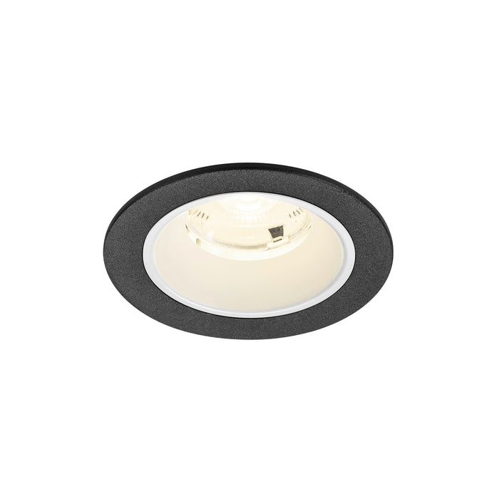 NUMINOS S, Recessed ceiling light, 4000 K, 20°, IP20, round, black / white