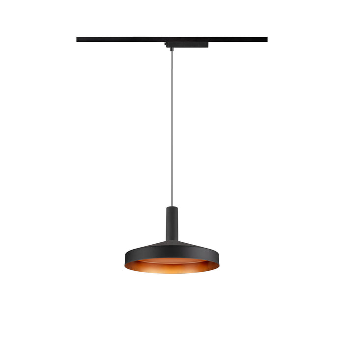 LALU SET, 1~ pendant light, LED base, TETRA 24, PHASE, pendant length 200 cm, 2700/3000K, 40°, black