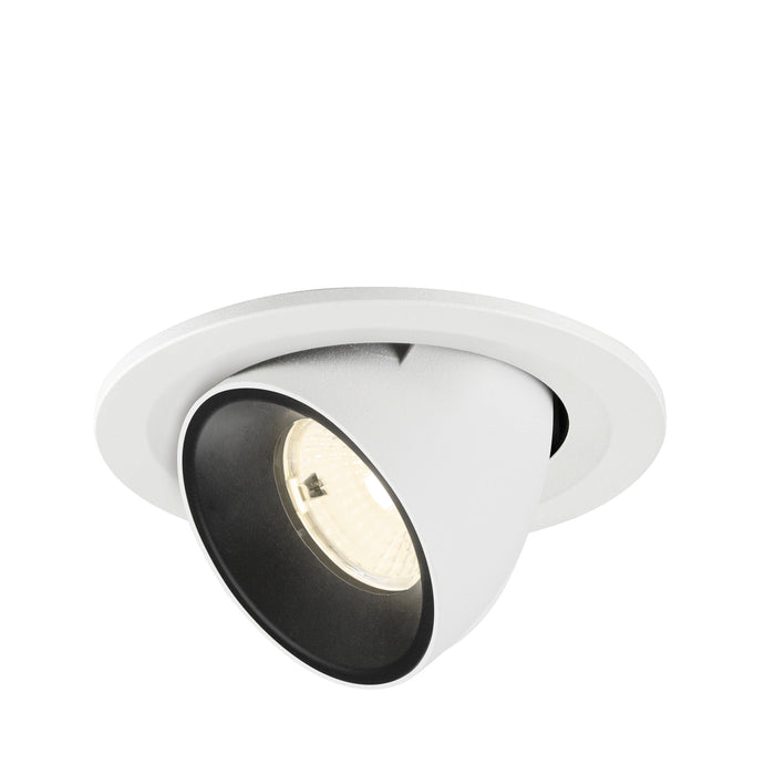 NUMINOS GIMBLE S, white/black recessed ceiling light 4000 K 55°