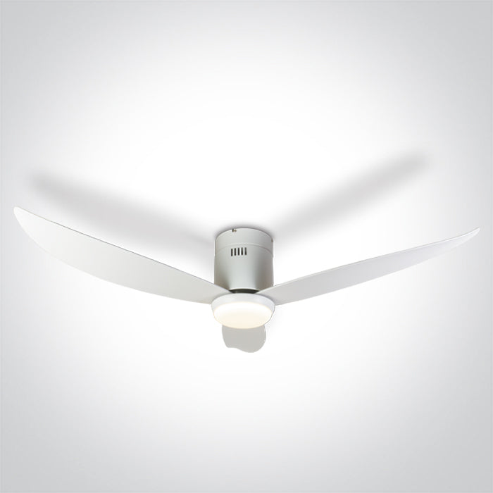 WHITE ABS CEILING FAN 35W LED 22W CCTV IP20 230V