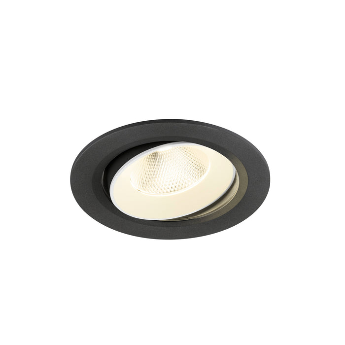 NUMINOS MOVE L, Recessed ceiling light, 4000 K, 20°, IP20, round, black / white