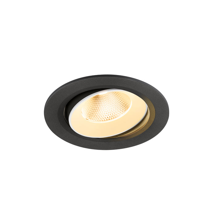 NUMINOS MOVE L, Recessed ceiling light, 3000 K, 20°, IP20, round, black / white