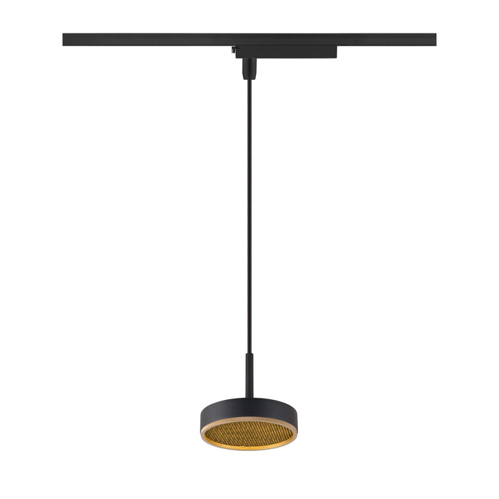 GRIP! FLAT, 1~ Pendant light, PHASE, Pendant length 200 cm, 2700/3000 K, black / gold
