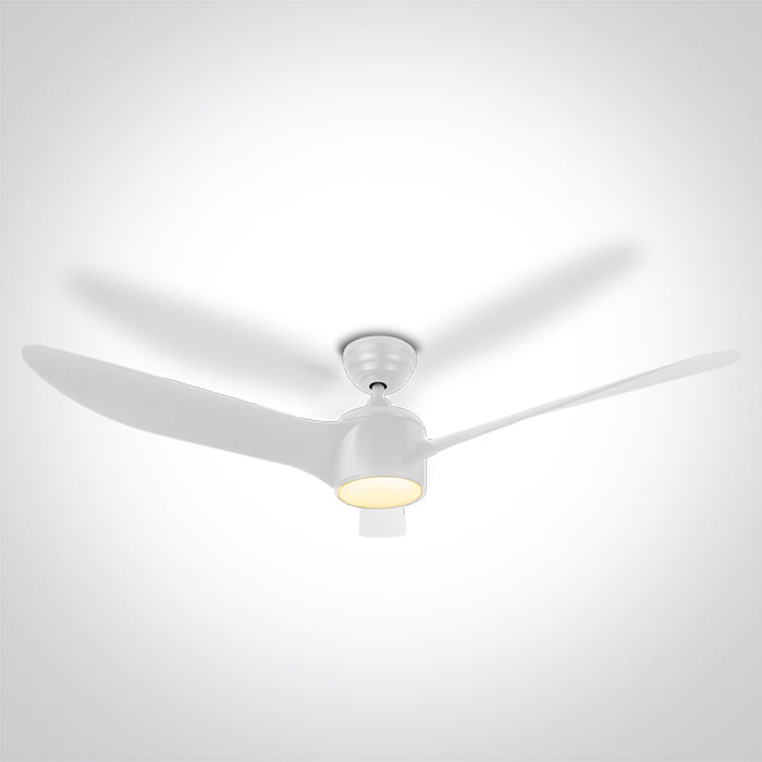 WHITE ABS ROD FAN 40W LED 22W CCTV IP20 230V