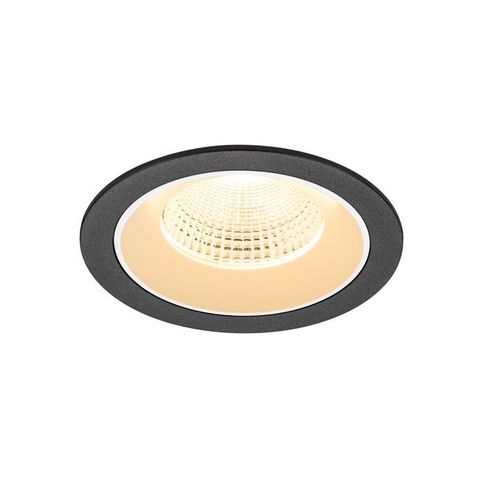 NUMINOS L, Recessed ceiling light, 3000 K, 55°, IP20, round, black / white