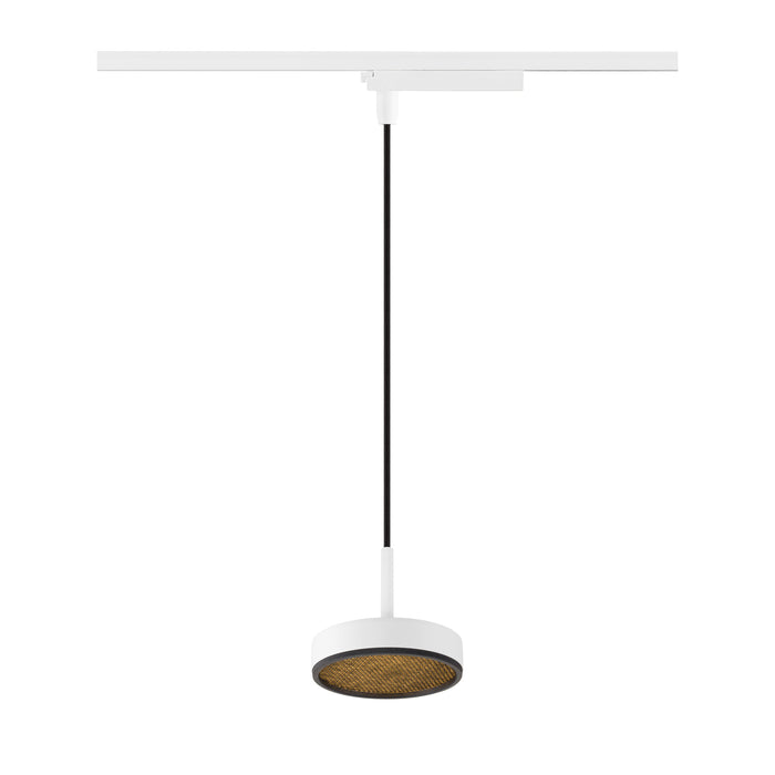 GRIP! FLAT, 1~ Pendant light, PHASE, Pendant length 200 cm, 2700/3000 K, white / black