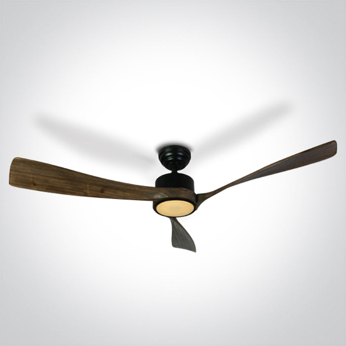 DARK WOOD BLACK ROD FAN 40W LED 22W CCTV IP20 230V