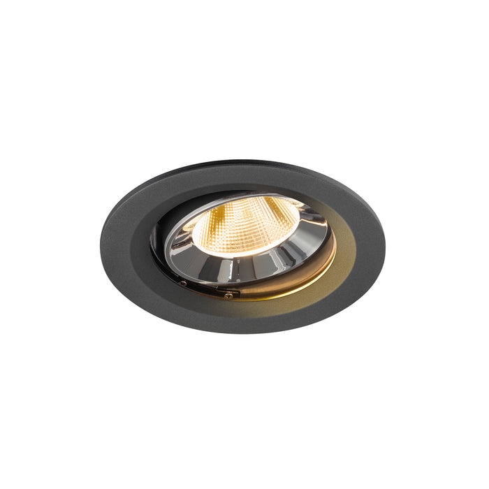 NUMINOS MOVE M, black/chrome recessed ceiling light 3000 K 20°